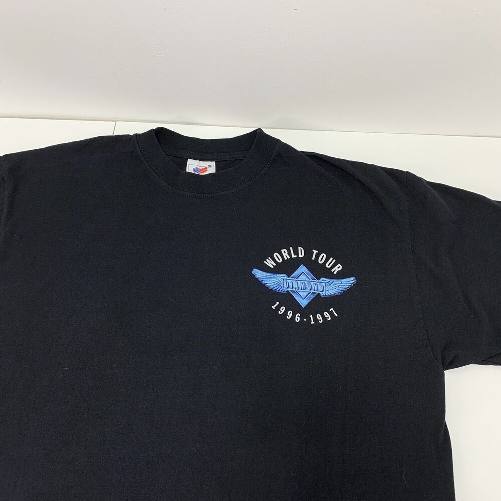 Vintage NEIL DIAMOND On The Road World Tour 1996-1997 Motorcycle Biker Shirt XL - Picture 3 of 7